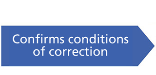 Confirme les conditions de correction